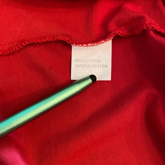 Red Shirt with Stripes on Sleeves - Picture 4 of 8